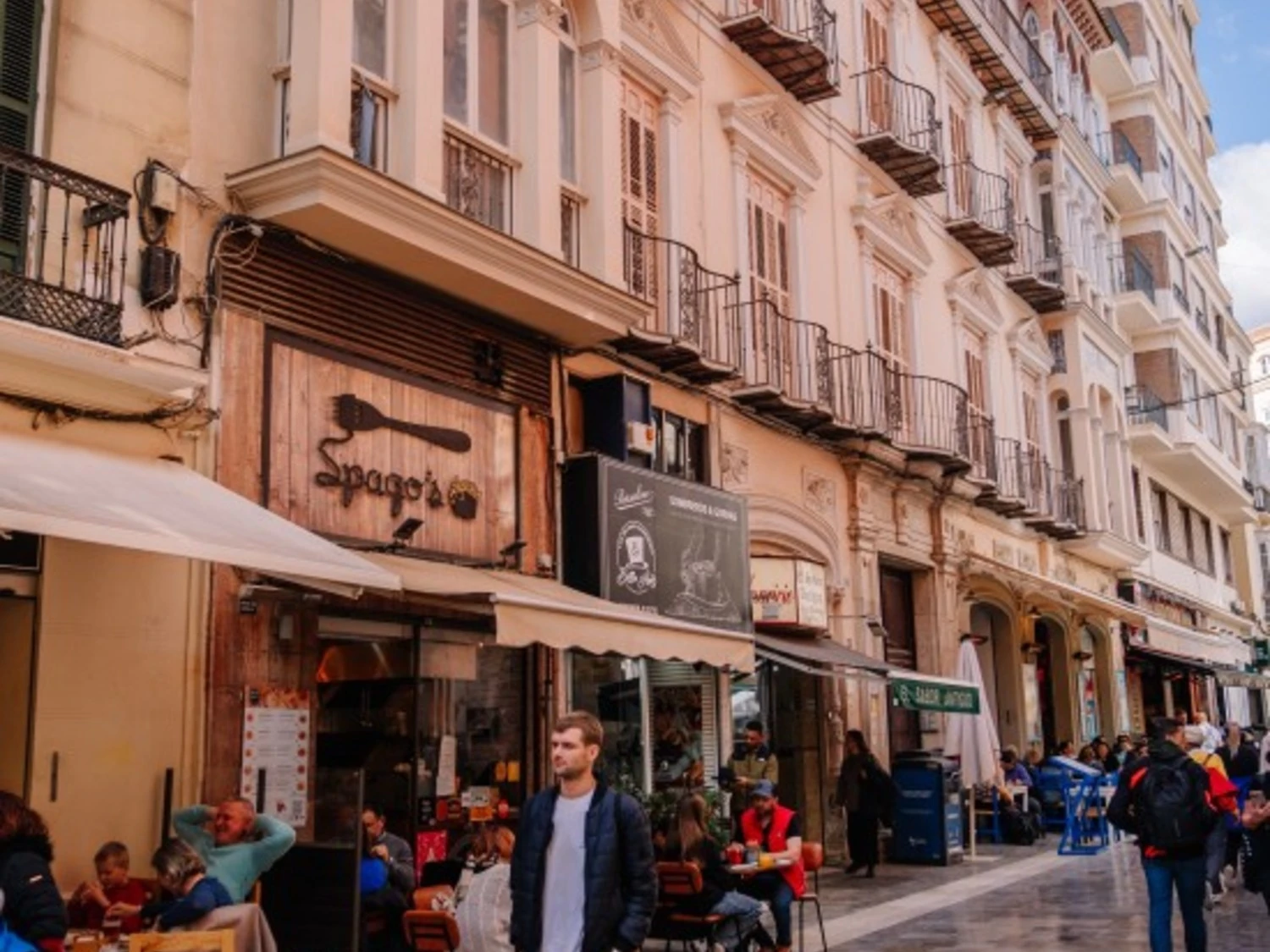 crowded town main street