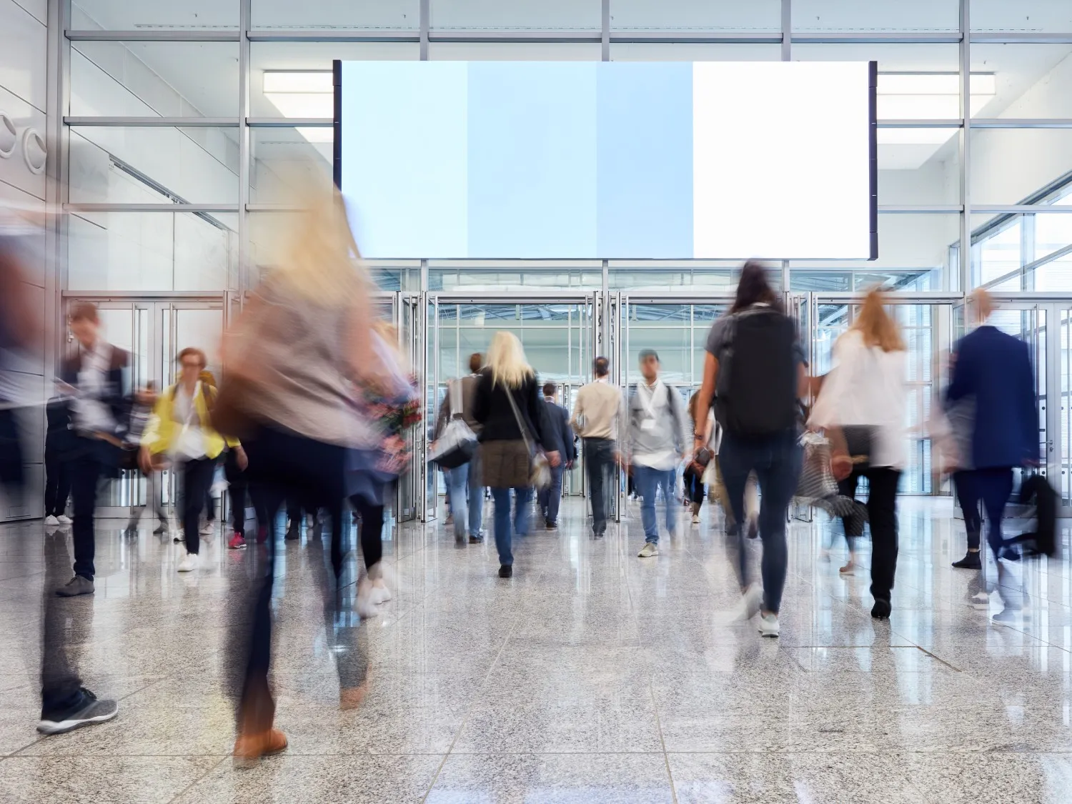 people at a travel terminal