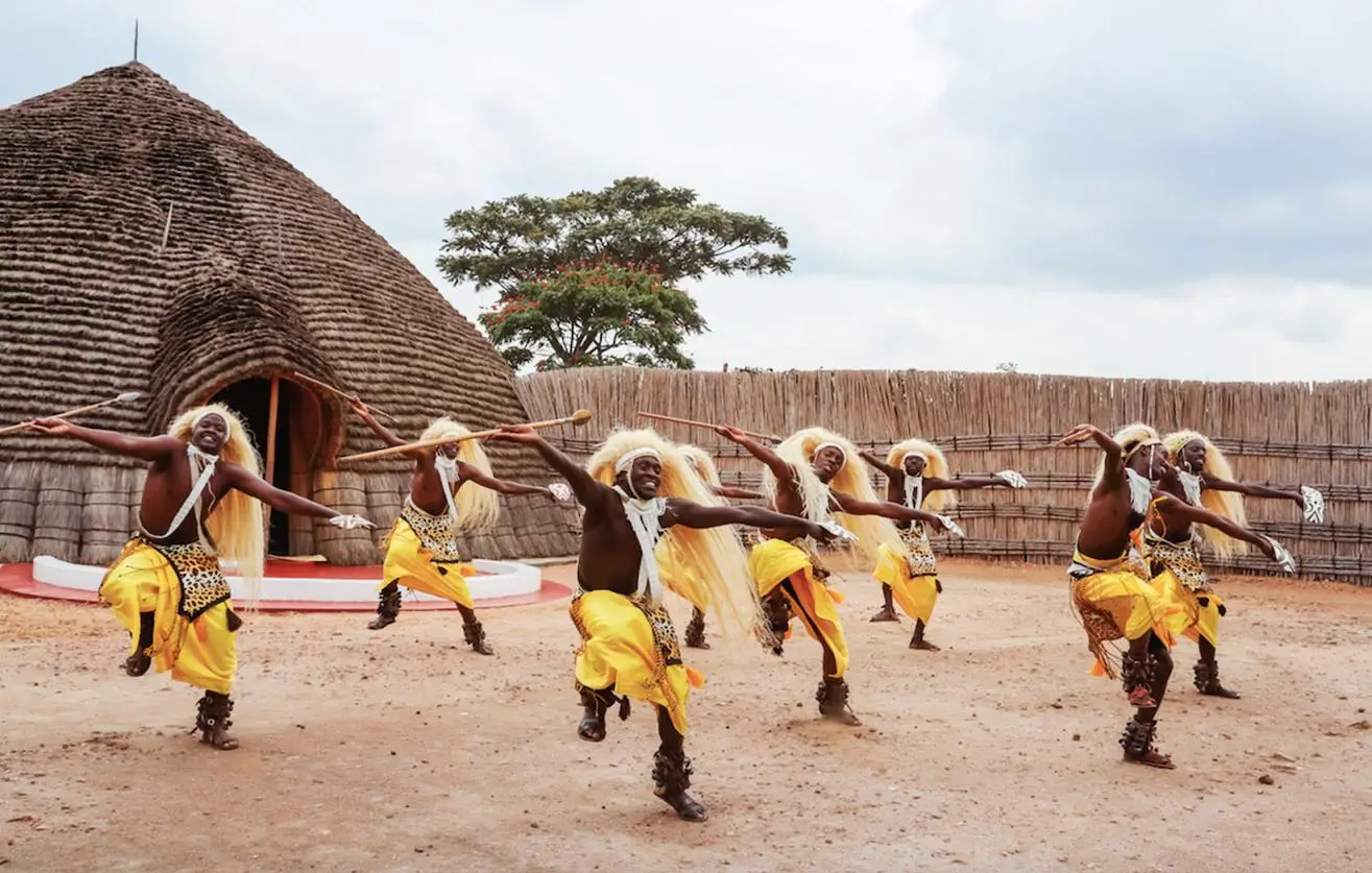 Tribe dancing in Rwanda