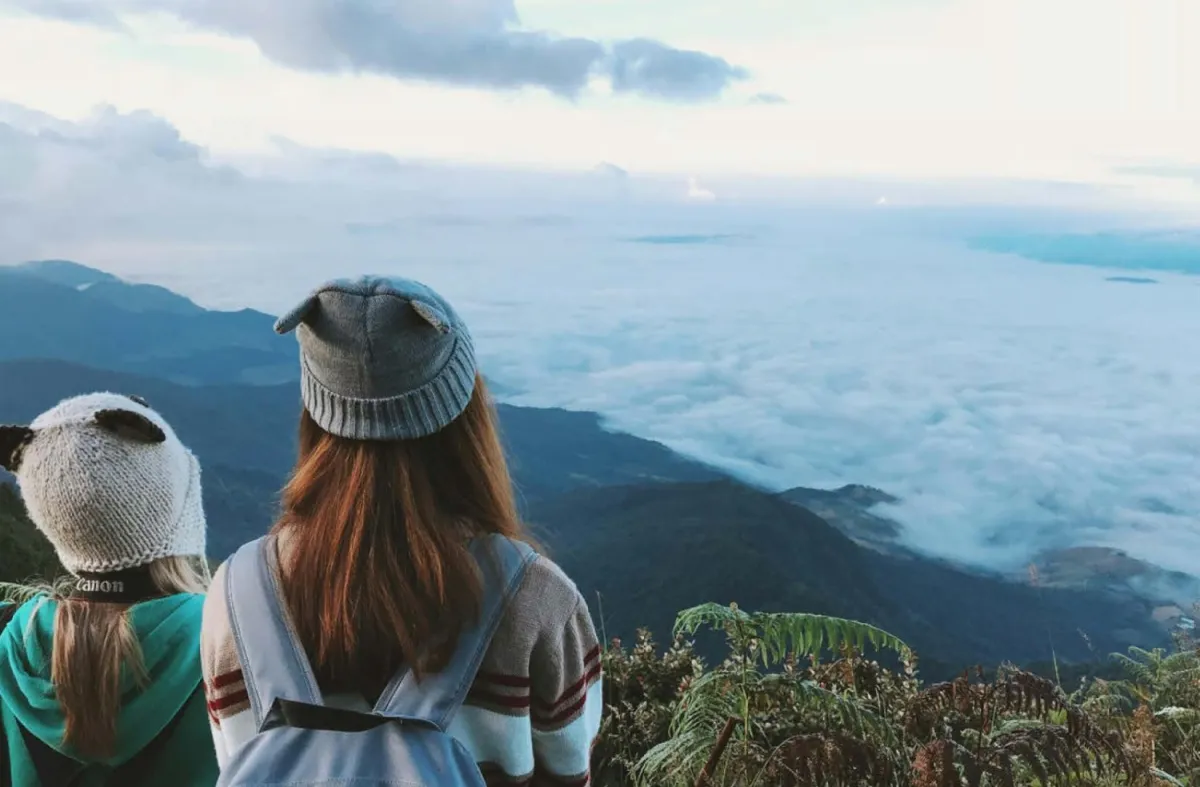 Girls looking at view