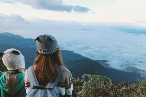 Girls looking at view