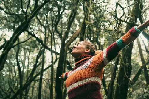 women outside in nature