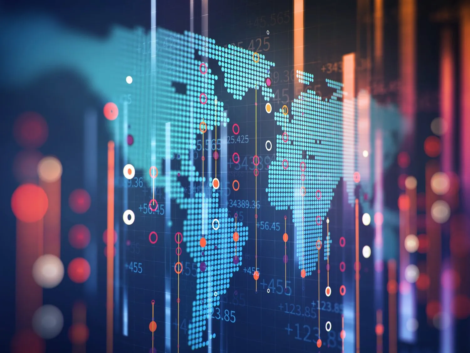 World Map with data points