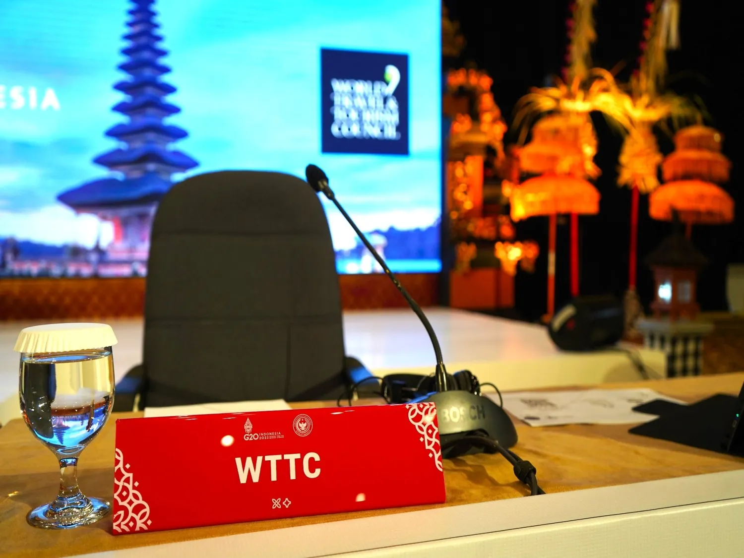WTTC card at G20 Bali